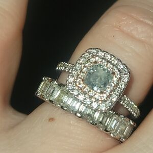 Elegant Silver and Gold Women's Ring Set